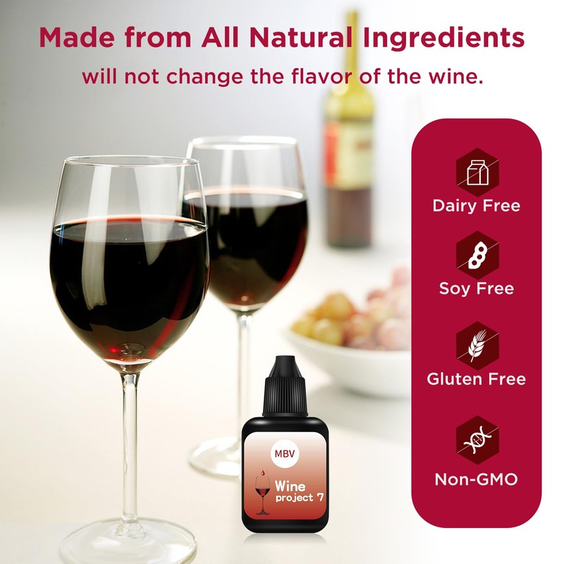 2 Bottles Wine Filter Drops, Red White Wine Lovers Tasteless