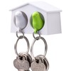 QUALY Key Storage Mini Duo Sparrow Key Ring White Green