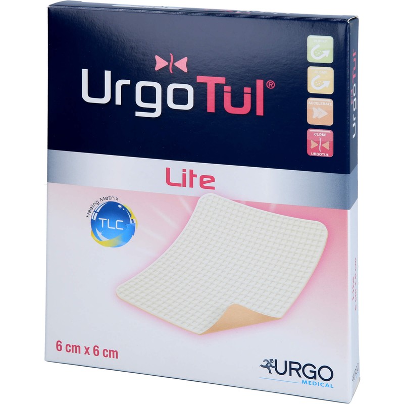 UrgoTül Lite 6 cm x 6 cm Verband, 5 St.