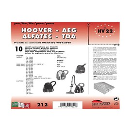 ELETTR Ocasa HV 22 Dust Bag Vacuum Accessories & Supplies Paper Dust Bag/AEG Smart 785 Alfatec A 3380 Hoover Capture TCP 2010 – TCP 2011 Hoover Capture TCP 2005 – TCP 1805/D)