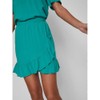 Vila Women's Vipaya Wrap Hw Short Skirt/Su-Noos Skirt, Alhambra