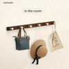 HaiFanWJ Wooden Wall Mounted Hangers, Natural Wooden Hooks with Multiple