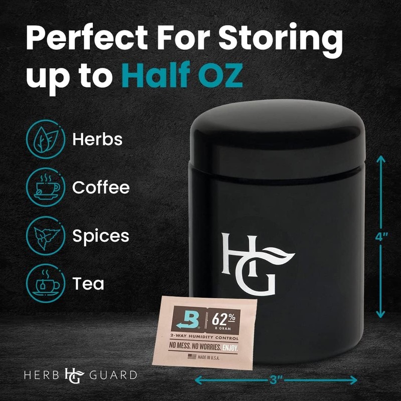 Herb Guard - Half Oz Airtight Jar and Smell Proof