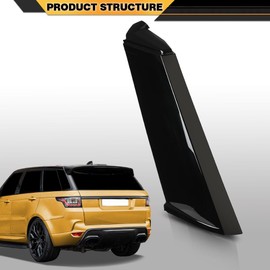 CNNELL Rear Outside D Pillar Molding Trim Compatible with Land Rover Range Rover L405 2013-2021, LR102625 Rear Left Driver Side Glossy Black