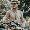 RechicGu Mens Longhorn Bolo Tie Western Cowboy Bola tie 3D