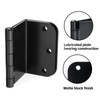 Haidms 3 Pack Offset Hinges Matte Black 3.5 Inch with