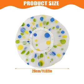 6 Pieces Bonnet de Douche, Imperméable élastiques Réutilisables Bonnet de Douche Femme, Grand Accessoire Cheveux Douche pour Les Femmes Filles de Douche Spa Salon