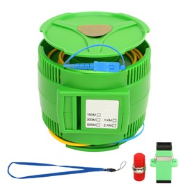 SCUPC SCUPC OTDR Launch Cable Box Portable Press Cover Design Fiber Optic Test Cable for SM 1310 1550nm Fiber 500m / 1640.4ft