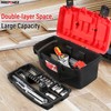 MAXPOWER Tool Box 15-Inch, Plastic Tool Boxes with Removable Tray