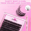Fluffy Lash Clusters Kit 80D Lash Extension Kit 12-20MM Thick