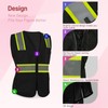 LIZMOF Black Safety Vest for Women, High Visibility Reflective Vest,