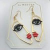 Artistic Face Drop Earrings - Elegant Statement Accessory for Women