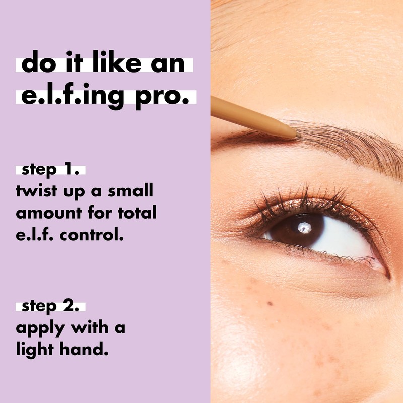 e.l.f. Micro-Fine Brow Pencil, Waterproof Brow Color & Spoolie For