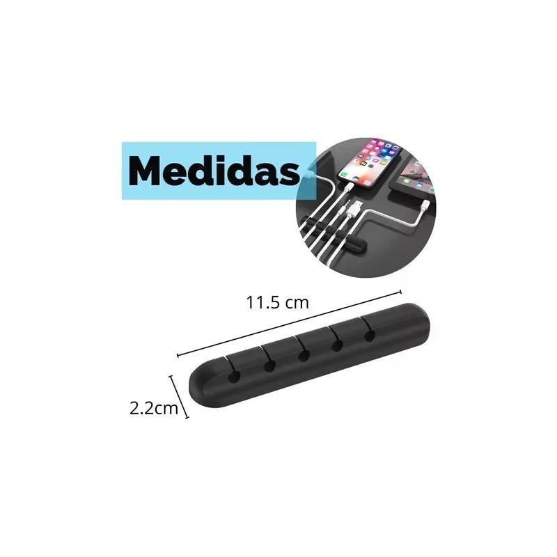 Veraly Organizador De Cables Adherible Silicón Oficina Hogar 1pz
