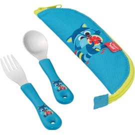 Maped PICNIK - Miniz Washbear Cutlery Set 3-Piece Fork + Spoon Blue