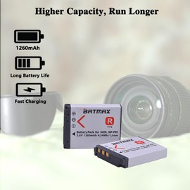 Batmax 2X 1260mAh NP-FR1 NP FR1 Battery + LCD USB Charger for Sony NP-FR1; Sony Cyber-Shot DSC-F88,DSC-G1,DSC-P100,DSC-P100/LJ,DSC-P100/R,DSC-P120,DSCP150,DSC-P200,DSC-T30,DSC-T50,DSC-V3 Camera
