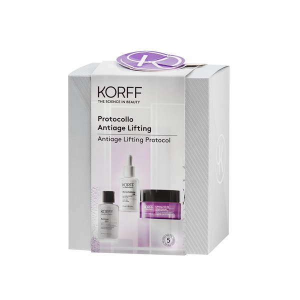 Korff Box Protocol Antiage Lifting, Liquid Exfoliator, Face Serum, Face Cream