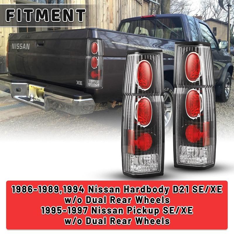 AUTOWIKI Tail Lights LED For Nissan 1986-1994 Hardbody D21 SE