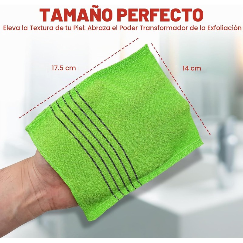 Mantones de baño exfoliantes asiáticos etreetowel etreetowel6 paquete de 6