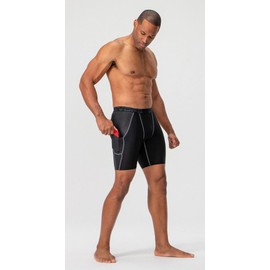 DEVOPS Pantalones cortos de compresión para hombre (paquete de 3), 1# (bolsillo) Negro/Camo Negro/Blanco, Small