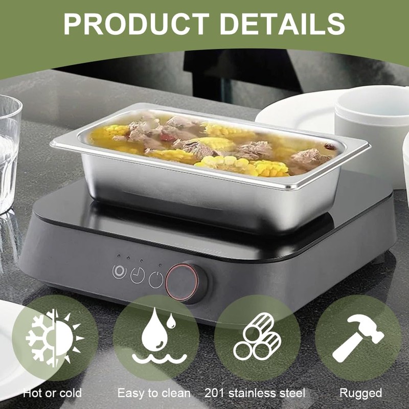 Breading Bowls Set of 3 GN Containers with Lid, Gastronorm