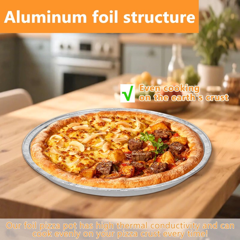 10 Pcs Disposable Pizza Pans - 12 Inch Round Pizza