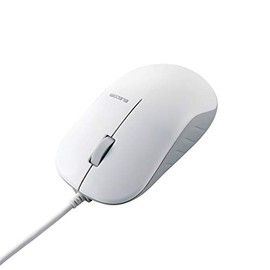 Elecom M-K7UBWH/RS Heavy Duty Blue LED Wired Mouse 3 Buttons EU RoHS Compliant Corporate Mouse White