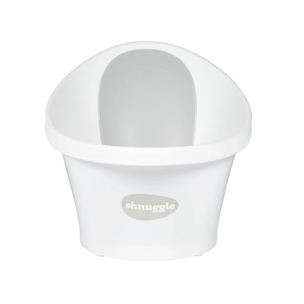 Shnuggle White Baby Bath with Grey Plug