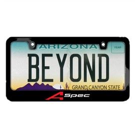 iPick Image for Acura A-Spec Logo in UV LED Printed on Black Metal License Plate Frame