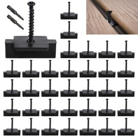 CNQLIS 600PCS Universal Nylon Clips Decking Fasteners for Installing Composite Deck Boards with Screws and Drill Bits
