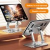 Soporte Tablet Multiángulo,con Doble Varilla 4.7 a 12‘’,Soporte Giratorio 360°,Base