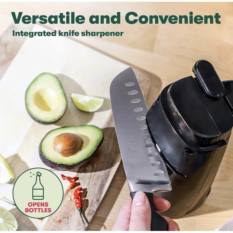 Bella Electric Can Opener /Knife Sharpener Black