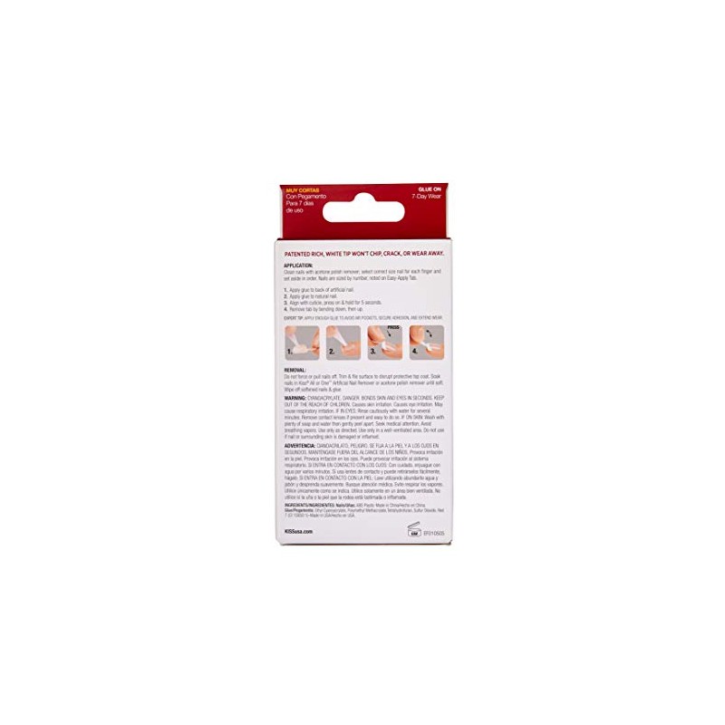 Kiss Everlasting French Nail Kit Real Short 28 Nails (6