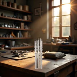 5Pcs Silver Movement Watch Steel Stem Crown Parts for NH35 NH36 NH38 NH39 Movement Stem Spare Parts Kits Watch Accessories and Repair Tools, Repair Tools and Kits