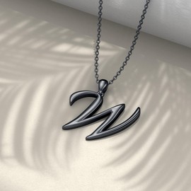 Initial Necklaces 26 Capital Letter Necklaces S925 Sterling Silver Letter Pendant Initial Necklaces for Women-UK-W