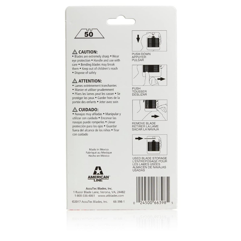 American Line 2-Notch Utility Knife Blades with Dispenser - Precision