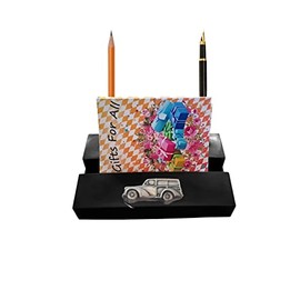 Minor Traveler ref161 BLACK desk office tidy stores business cards pens pencil holder paper weight