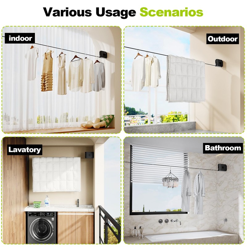 Magic Phoenix TPU Retractable Clothesline for Indoor & Outdoor –