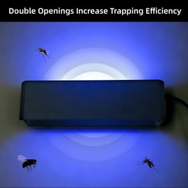 Light Fly Traps for Home Gnat Traps for House Indoor Insect Killer, Bug Catcher for Kitchen House & Fruit Flies Garage & Warehouse with 5 Glue Boards 6.5 Feet Power Cord