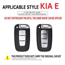 TECART Key Fob Cover Fit for Kia Sorento Forte Optima Sportage Soul Car Accessories Key Chain Car Remote Case Shell Brown