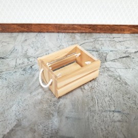 Unbranded Dollhouse Wood Crate for Fruits or Vegetables Large 1:12 or 1/6 Scale Miniature