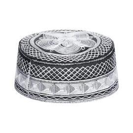 Men Muslim Prayer Kufi Hat Breathable Embroidery Kofia Topi Sun Hat Islam Kufi Headware Takke Praying Beanie Hat Skull Cap