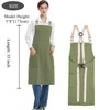 Jaspfct Cross Back Waterproof Canvas Apron Cotton Split Leg Apron