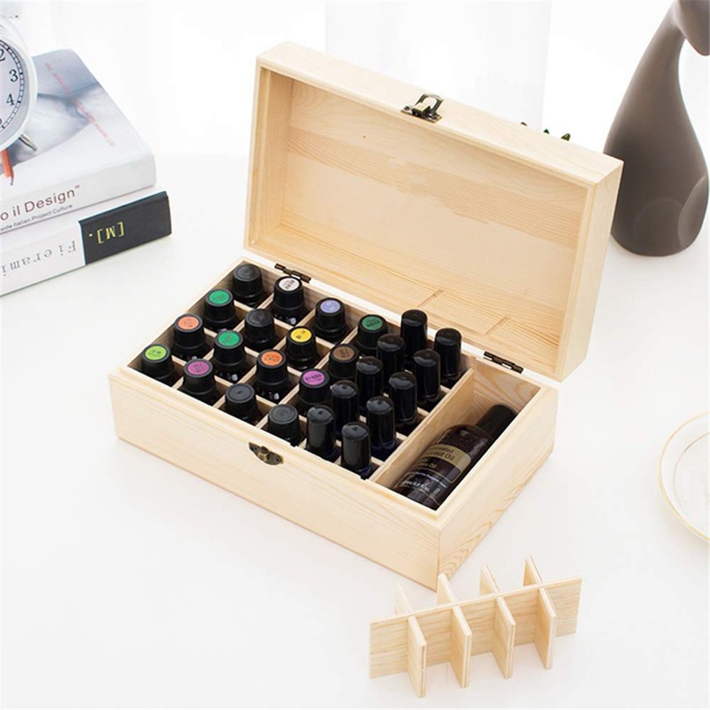 Gracelaza 36 Slots Wooden Essential Oil Organizer - Holds 5