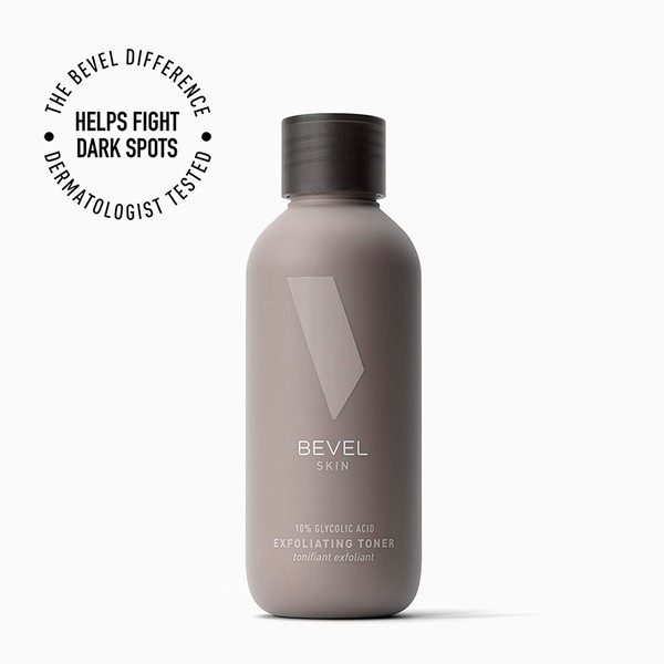 Bevel Exfoliating Toner, with Green Tea, 10% Glycolic Acid, and Lavender, Helps Avoid Ingrown Hairs and Blemishes, Exfoliates Skin, 4 fl oz.