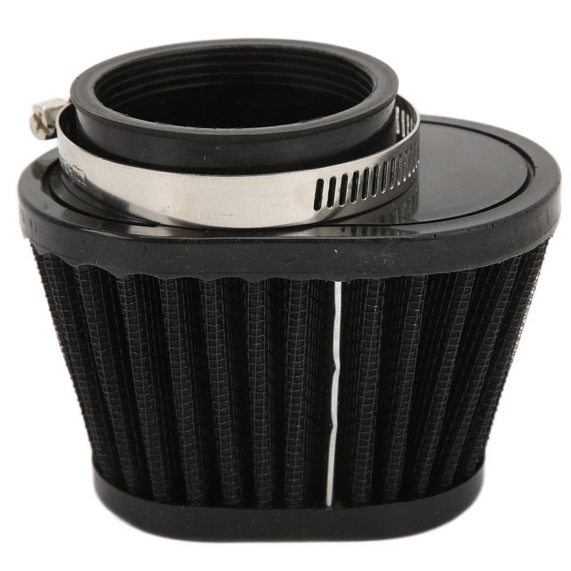 51mm/2in Motorcycle Air Filter ClampOn Dustproof Rubber Black Replacement for