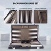 GSE Premium Leather Backgammon Board Game Set, Classic Backgammon Game