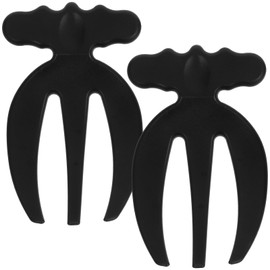 IMIKEYA 2 Pack Salad Hands Set Plastic Salad Tongs for Serving Kitchen Utensils Salad Forks Claw Shape Food Mixer for Pasta Noodle Fruits Dishwasher Safe(Black)