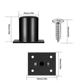 Pack of 4 Adjustable Feet for Furniture Feet, 5 cm, Sofa Feet, Cabinet Feet, Height Adjustable Feet Legs for Cupboard, Feet, Bed, Chairs, Table, Desk, Couch Feet, Furniture Legs, Black