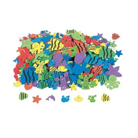 Fun Express Under The Sea! Foam Adhesive Shapes - Bulk Set of 520 Pieces - DIY Crafts for Kids and Fun Home Activities - VBS Vacation Bible School Supplies/Decor